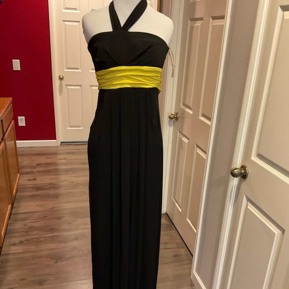 Halter summer black dress
